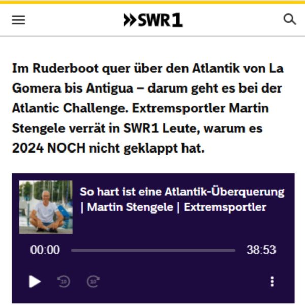 Martin Stengele zu Gast bei SWR1